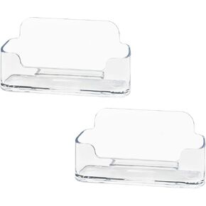 Acrylic Business Card Holder for Desk, Clear Plastic Business Cards Display Holders Stand, Fits 30-50 Business Cards