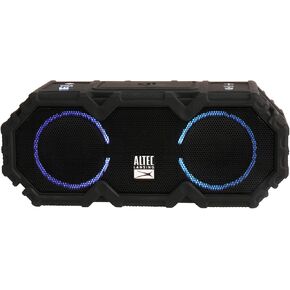 Altec Lansing LifeJacket Jolt - Waterproof Bluetooth Speaker, Durable & Portable Speaker with Qi Wireless Charging and Voice Assistant, Black w/Lights