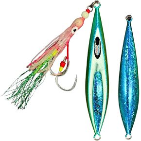 Proto-J Slow Pitch Fishing Jig – Glow Paint, Flash Fall Action, Target Demersal & Pelagic Predators and Saltwater Fish. SnapBait Proto-J. Fishing Jig by Snap Bait