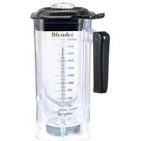 CRANDDI Spare Cup for K90, 80oz Blender Container, 2200ml Pitcher Jar with Long Blade Assembly, Quiet Blender Replacement Spare Part, Clear (80oz/K90 Cup)