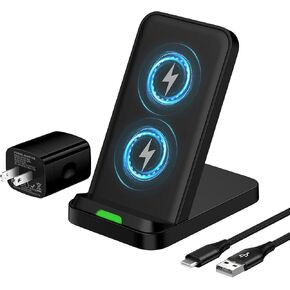 Samsung Wireless Charger Fast Charging Stand for Galaxy S24 FE/S24Ultra/S24 Plus/S23+/S22/S21/S20/S10, Wireless Phone Charger Android Desk Charging Station for Google Pixel 9 Pro XL/8 with 18W Adapter