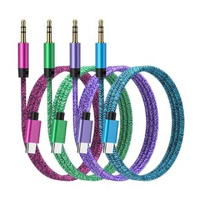 Type C Aux Cord USB C to 3.5mm Android Audio Aux Jack Cable for Car, Type C Adapter to 3.5mm Headphone Stereo Cord for Samsung Galaxy A06/A55/A54/A35/S24 Ultra/A15/A14/S24 Ultra/S23FE/A53/A13/A03S