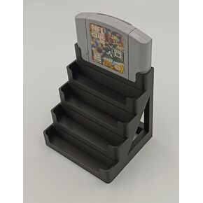 Display Tower, Rack, Case for Nintendo 64 (N64) (Black, Fits 10 Games)