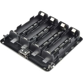diymore 1865O Battery Holder Four Li-ion V9 Battery Shield Micro USB 5V/3A 3V/1A Power Bank Battery Charging Module(4 Holders)
