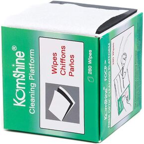 Komshine Fiber Optic Cleaning Wipes Portable Size Fiber Cleaner FC/SC/ST 2.5mm 1.25mm LC Bare fiber Universal Connector FOCP Duty Lint-free 280times Cleaning Platform