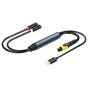 GINTOOYUN USB to 2RCA Female Digital Optical Cable to RCA Analog Audio Converter 1.5FT Optical to RCA Analog Converter for TV/PS4/Xbox/DVD/TOSLINK/Optical Port to Sound Box Amplifier Headset