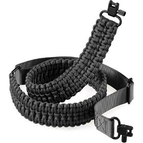 Rifle Sling with Swivels 2 Point Paracord Shotgun Sling with Quick Adjustable Length Rifle Strap for Outdoor Hunting