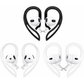 Compatible with AirPods 4 Ear Hooks, Replacement 360 Angle Rotation Adjustable Length Anti-Slip Sport Earhooks Wing Tips Holder Compatible with AirPods 3 / AirPods Pro 2-3 Color