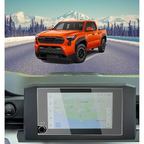 for 2024 Toyota Tacoma SR/SR5/TRD PreRunner/TRD Sport/TRD Off-Road 8 Inch Screen Protector HD Anti-Fingerprint 9H Hardness Tempered Glass Protective Film Car Radio Accessories