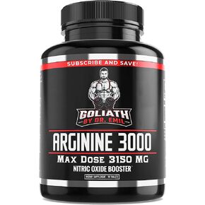 Dr. Emil - Elite L Arginine (3150mg) + L-Citrulline Highest Dose - Nitric Oxide Supplement for Vascularity, Endurance and Heart Health (AAKG and HCL) - 90 Tablets