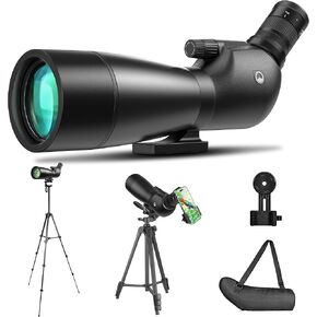 Spotting Scope, URBANCOAST 25-65x75mm Spotting Scopes with Full Size Tripod, Carrying Bag, and Scope Phone Adapter - Ideal for Bird Watching