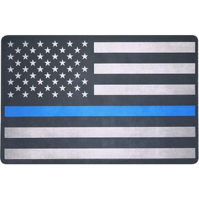 Raiseek Thin Blue Line Flag Gun Mat Gun Cleaning Mat of USA 11"x17"