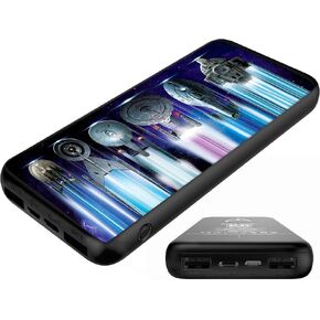 Doctor Who Phone Charger | Slim Pocket Sized 10,000mAh Power Bank with Tardis Design, 3 USB Outputs, 2.1A & 1A, Charges Three Devices, USB-A and Type-C Charging, Phone and Tablet Backup Battery.