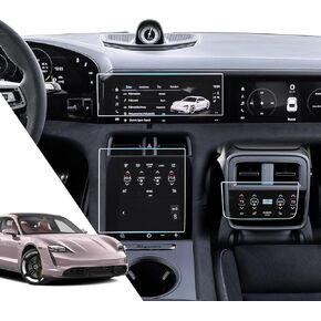 6 Pack Screen Protector For Porsche Taycan 2020-2024,Infotainment Screen & Rear Screen & AC Control Screen Film Accessories