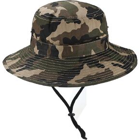 Kids Camo Sun Hat Boys-Camouflage Bucket Fishman Hat Packable(Camob, 4-8 Years)