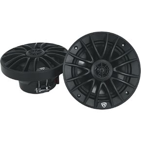 Rockville Pair RM-PREMIUM-65 Black 6.5" 600w Marine Boat Speakers - Crisp Sound!