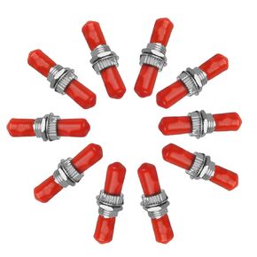Xunsomten-10pcs ST Simplex Coupler ST to ST Simplex Singlemode Coupler ST to ST Bulkhead Fiber Coupler Simplex Single Mode