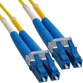 ICC LC to LC OS2 9/125µm Single Mode Fiber Patch Cable, Data Center Grade 0.1dB Typical Insertion Loss, ONFR Riser Jacket, Yellow, 3 Meter (10ft), 6-Pack