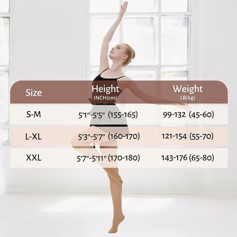Yilanmy Dance Tights for Women Convertible Transition Ballet Tights Ultra Soft Opaque Pantyhose 3 Pairs in Kuwait
