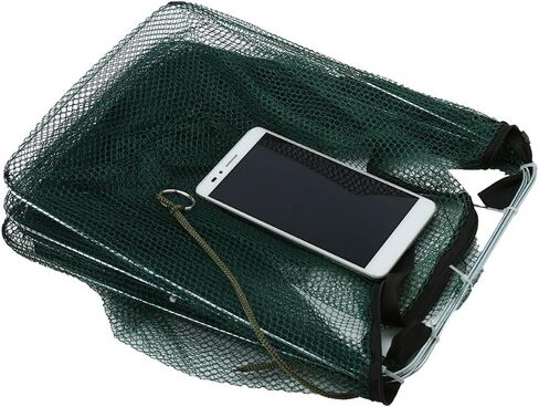 SOONHUA Fishing Net,Foldable Crab Trap Crayfish Trap,6/12 Holes,Quickly Opened Fishing Bait Traps with Zipper,Landing Net Trap Cast Dip Cage Fish Shrimp Minnow Crayfish Crab Baits Mesh Trap in Kuwait