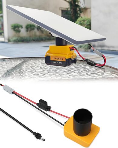 كابل طاقة Starlink Mini DC لبطارية Dewalt - قاعدة محول متوافقة مع بطاريات Dewalt - مع 6 صمامات وقاعدة قطب مستديرة - محول طاقة Starlink Mini in Kuwait