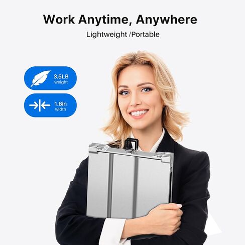 Oiiwak Two Laptop Screen Extender 16 Inch FHD 1200P 16:10 IPS Triple Monitor for 15-17.3" Notebooks Plug-Play Compatible with Windows 10/11 Featuring Type-C/HDMI/USB-C in Kuwait