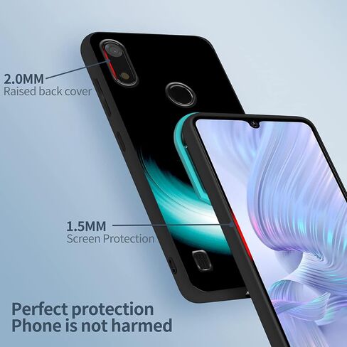Compatible with Gabb Phone4 6.1" Case Thin Soft TPU with Mint-Light Gradient Ring Patterns Painting Case [Rotatable Ring Holder Finger Kickstand] [Support Car Magnetic] Minimalist for Men in Saudi Arabia