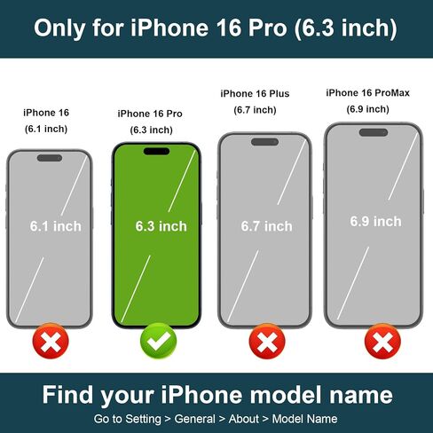 Folosu Compatible with iPhone 16 Pro Case Wallet with Card Holder, 360°Rotation Finger Ring Holder Kickstand, RFID Blocking Leather Protective Double Buttons Shockproof Cover 6.3 Inch Rose Gold in Kuwait