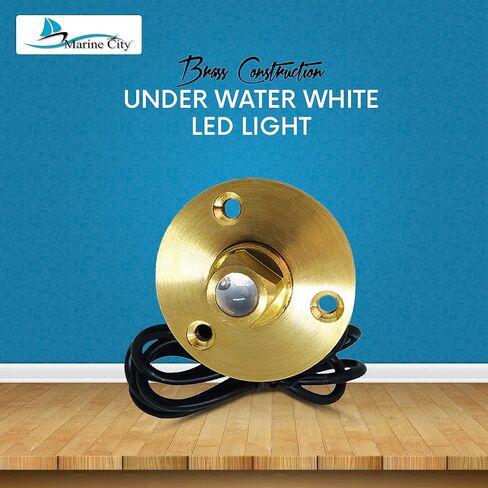 MARINE CITY Under Water Blue LED Light Waterproof Brass Drain Plug with Base Bronze Screw Drain Plug 1 Inch Hole Fishing Under Water for Marines – Boats – Yachts – Pool Lights (Pack of 1) in Kuwait