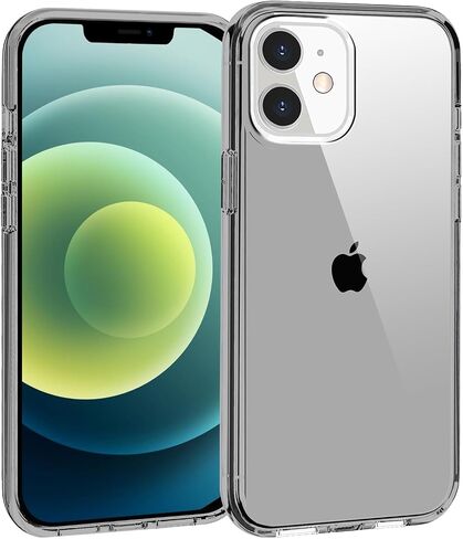 TENOC Phone Case Compatible with iPhone 12 Mini, Clear Case Shockproof Protective Bumper Slim Cover for 5.4 Inch in Saudi Arabia