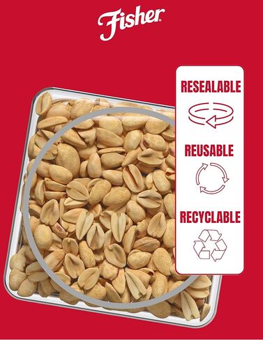 Fisher Snack Sea Salt Dry Roasted Peanuts, 36 Ounces, No Artificial Colors or Flavors in Kuwait
