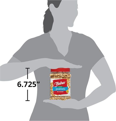 Fisher Snack Sea Salt Dry Roasted Peanuts, 36 Ounces, No Artificial Colors or Flavors in Kuwait