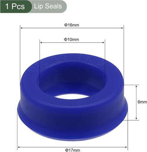 YOKIVE 1 Pcs UN Radial Shaft Seals, Industry PU Oil Seals for Hydraulic Cylinders (Blue, 25-mm ID x 35-mm OD 6-mm Width) in Saudi Arabia
