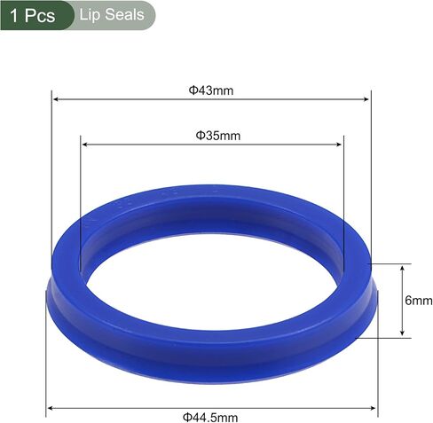 YOKIVE 1 Pcs UN Radial Shaft Seals, Industry PU Oil Seals for Hydraulic Cylinders (Blue, 25-mm ID x 35-mm OD 6-mm Width) in Saudi Arabia