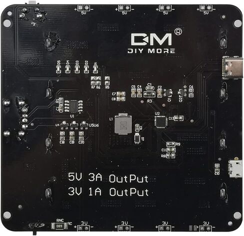 diymore 1865O Battery Holder Four Li-ion V9 Battery Shield Micro USB 5V/3A 3V/1A Power Bank Battery Charging Module(4 Holders) in Saudi Arabia