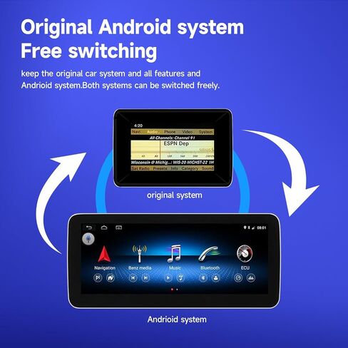 10.25 Inch Android 13 Touchscreen for Mercedes Benz GLK Class X204 NTG 4.0 2008-2012 Car Radio GPS Navigation Multimedia Player HD Screen in Saudi Arabia