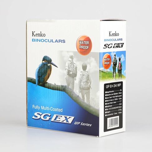 مجهر كينكو SG EX 8x34 OP WP، منشور السقف، مقاوم للماء، تصميم مضغوط، لمشاهدة الطيور في الهواء الطلق، حفلة موسيقية 912102 in Kuwait