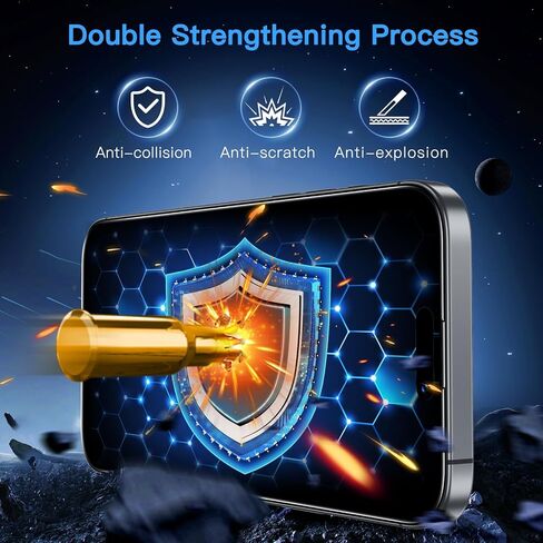 Uyiton UnBreak-Glass for iPhone 16 Pro Max Privacy Screen Protector - 28°Anti-Spy [Easy Fit] [Zero Bubble] Shatterproof Full Coverage Scratch Resistance 9H Private Tempered Glass Screen Cover, 2 Pack in Saudi Arabia