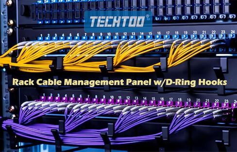 لوحة إدارة كابلات حامل الخادم مع خطافات على شكل حرف D - منظم كابلات مثبت على حامل أفقي 1U، مدير سلك معدني لمركز بيانات خزانة خادم الشبكة (حلقة على شكل حرف D 1U معدنية) in Kuwait
