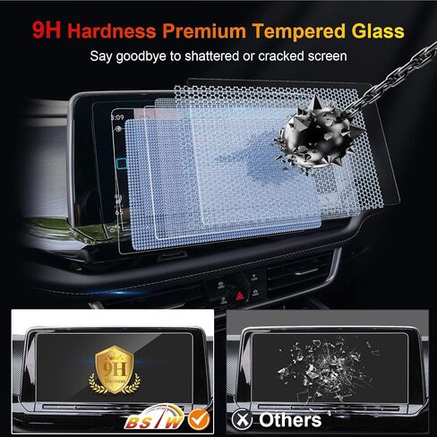for 2024 Volkswagen Atlas Screen Protector for 2024 2025 VW Atlas/Atlas Cross Sport 12" Touchscreen & 10.3" Instrument Display Screen Tempered Glass Protective Film in Kuwait