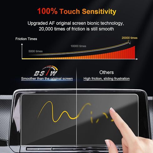 for 2024 Volkswagen Atlas Screen Protector for 2024 2025 VW Atlas/Atlas Cross Sport 12" Touchscreen & 10.3" Instrument Display Screen Tempered Glass Protective Film in Kuwait