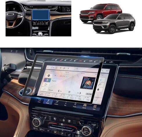 for 2024 Volkswagen Atlas Screen Protector for 2024 2025 VW Atlas/Atlas Cross Sport 12" Touchscreen & 10.3" Instrument Display Screen Tempered Glass Protective Film in Kuwait