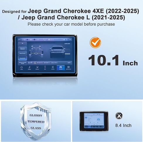 for 2024 Volkswagen Atlas Screen Protector for 2024 2025 VW Atlas/Atlas Cross Sport 12" Touchscreen & 10.3" Instrument Display Screen Tempered Glass Protective Film in Kuwait
