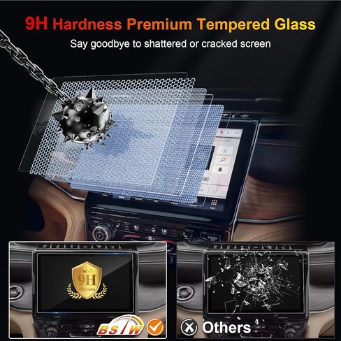 for 2024 Volkswagen Atlas Screen Protector for 2024 2025 VW Atlas/Atlas Cross Sport 12" Touchscreen & 10.3" Instrument Display Screen Tempered Glass Protective Film in Kuwait