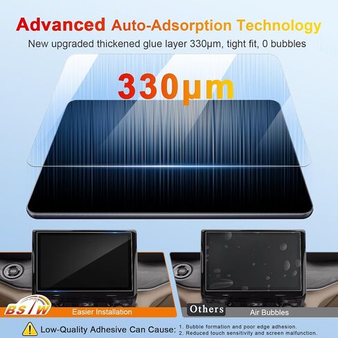 for 2024 Volkswagen Atlas Screen Protector for 2024 2025 VW Atlas/Atlas Cross Sport 12" Touchscreen & 10.3" Instrument Display Screen Tempered Glass Protective Film in Kuwait