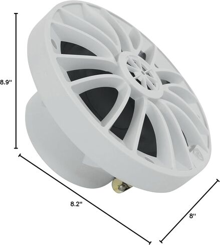 Rockville RM-PREMIUM-65 Black 6.5" 4-Ohm, Marine Boat Speakers Pair | 600W Peak, 150W RMS, 35Hz-20kHz, 93dB Sensitivity, True Coaxial Design, Weather-Resistant Grilles, Mounting Screws in Saudi Arabia