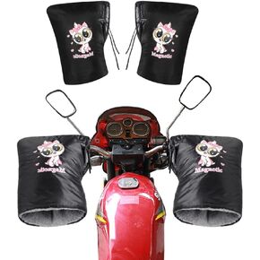 Motorcycle Handlebar Gloves Windproof Waterproof Winter Cycling Gloves Mittens Universal Motorbike Hands Warmer Snowmobile Scooter ATV Motorbike Handle Grip Gloves Thermal Gloves E-bike Cycling Gloves