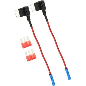 1 Set Universal 2pcs Car Fuse Tap Add a Circuit Adapter 12V with 2pcs 10A Micro3 ATL Blade Type Fuse Replacement