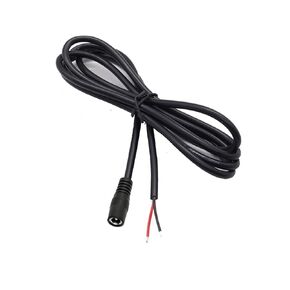 0.3M/1FT Single 22AWG DC Power Pigtail Female 2.5mm x 5.5mm DC Connector to Bare Wire,3A 5525 DC Plug Pigtail 2 Pin Wire Connectors for CCTV Security Camera