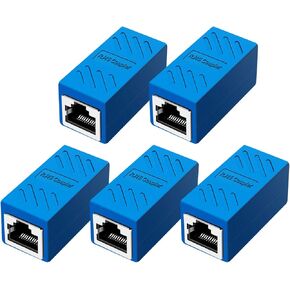 مقرنة الشبكة، موسع كابل إيثرنت أنثى إلى أنثى، وصلات توصيل Cat6 المضمنة، موصلات Cat5، لكابل تمديد إيثرنت Cat7/Cat6/Cat5/Cat5e (10 عبوات زرقاء) in Kuwait